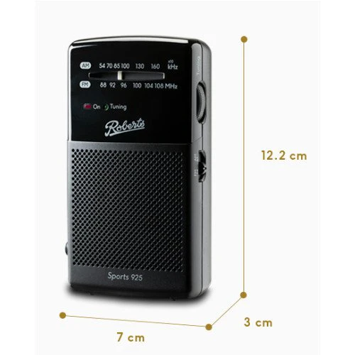 Roberts Sports 925 MW FM 2 Band Battery Portable Radio - Image 3