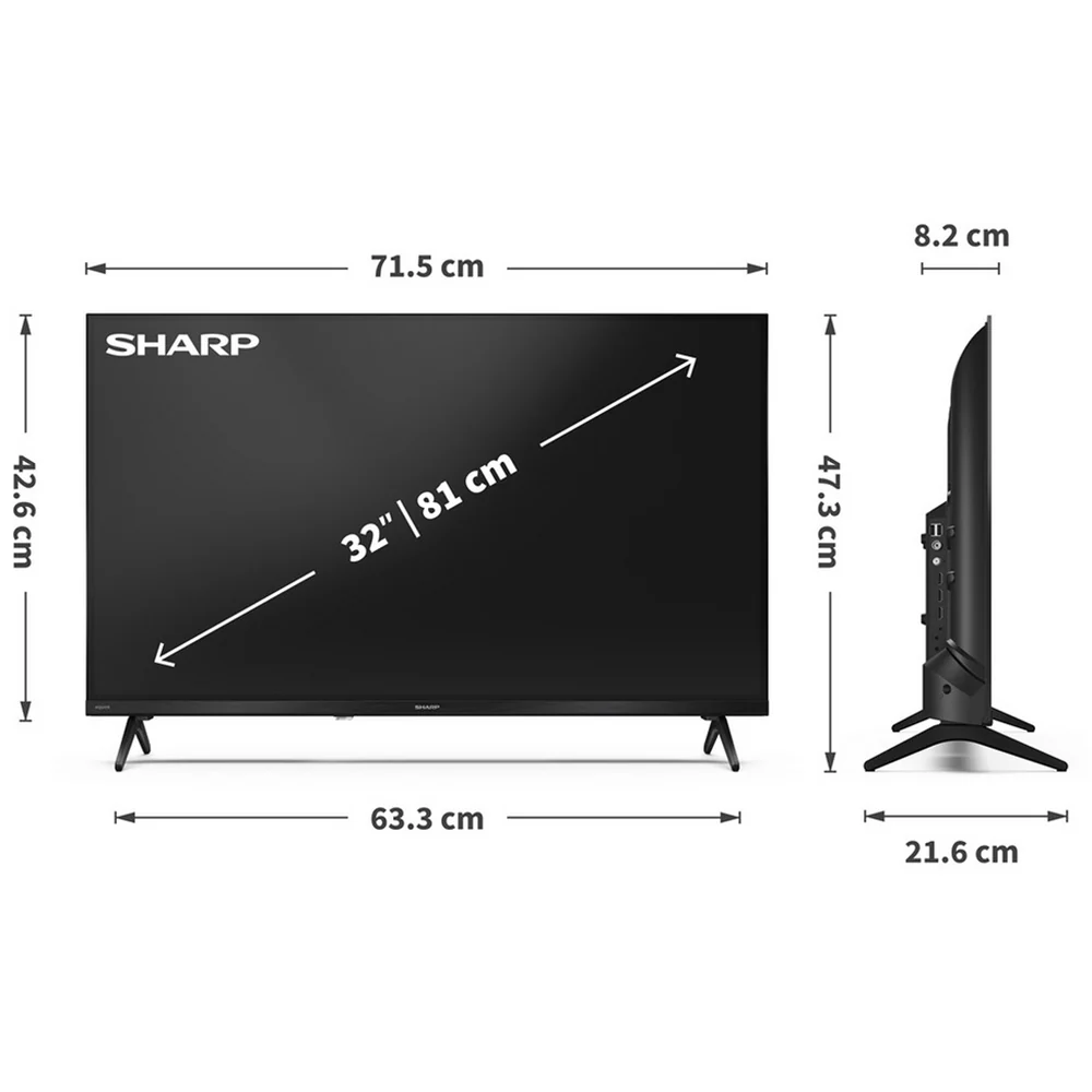Sharp 1T-C32HE2245KB HDR LED Smart TiVO TV with Freely - Image 7
