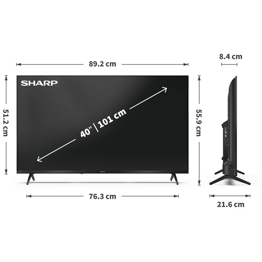Sharp 2T-C40HE2245KB Full HD LED Smart TiVo TV with Freely - Image 6