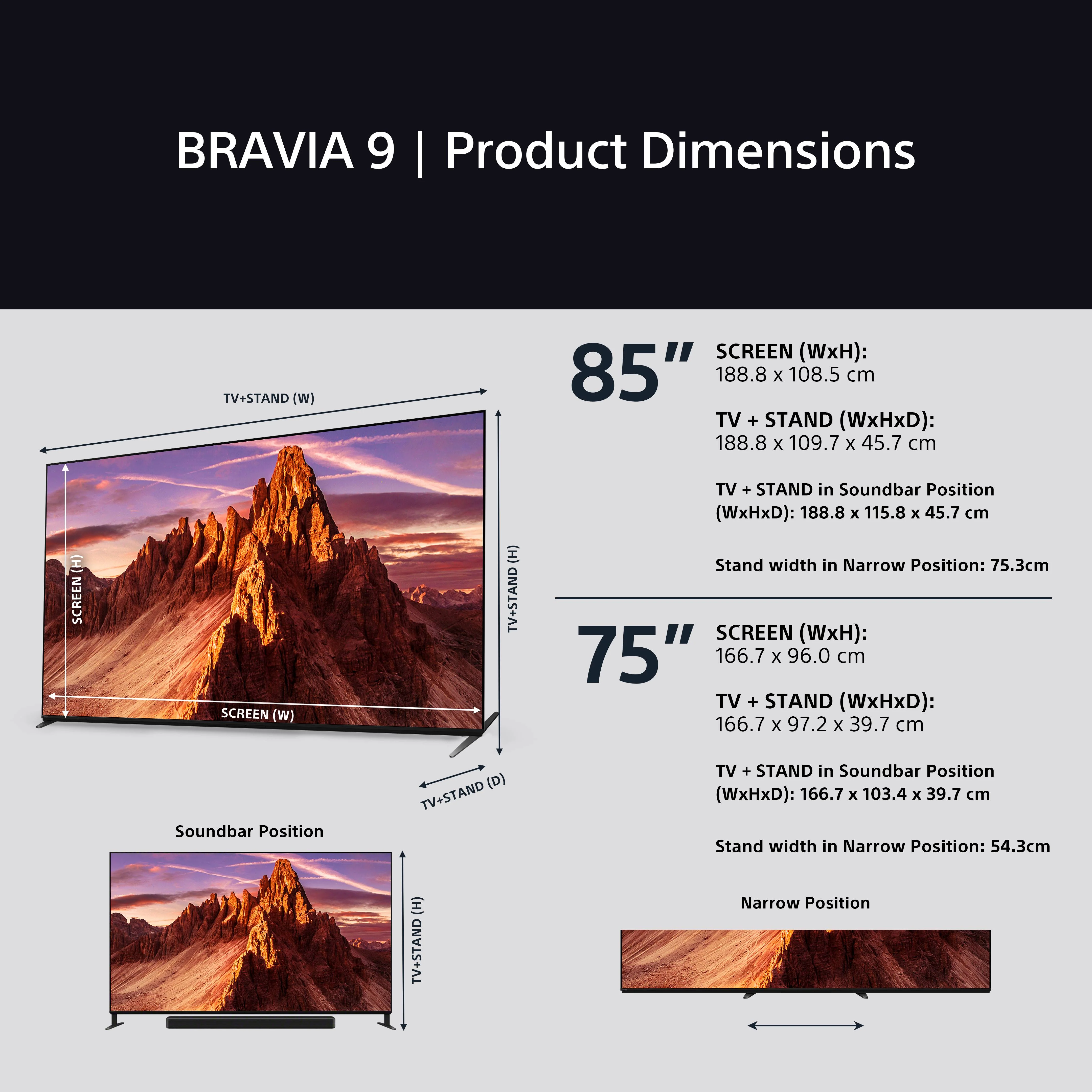 Sony K85XR90PU 85 Inch BRAVIA 9 XR90PU 4K QLED HDR Smart Google Bravia TV - Image 3