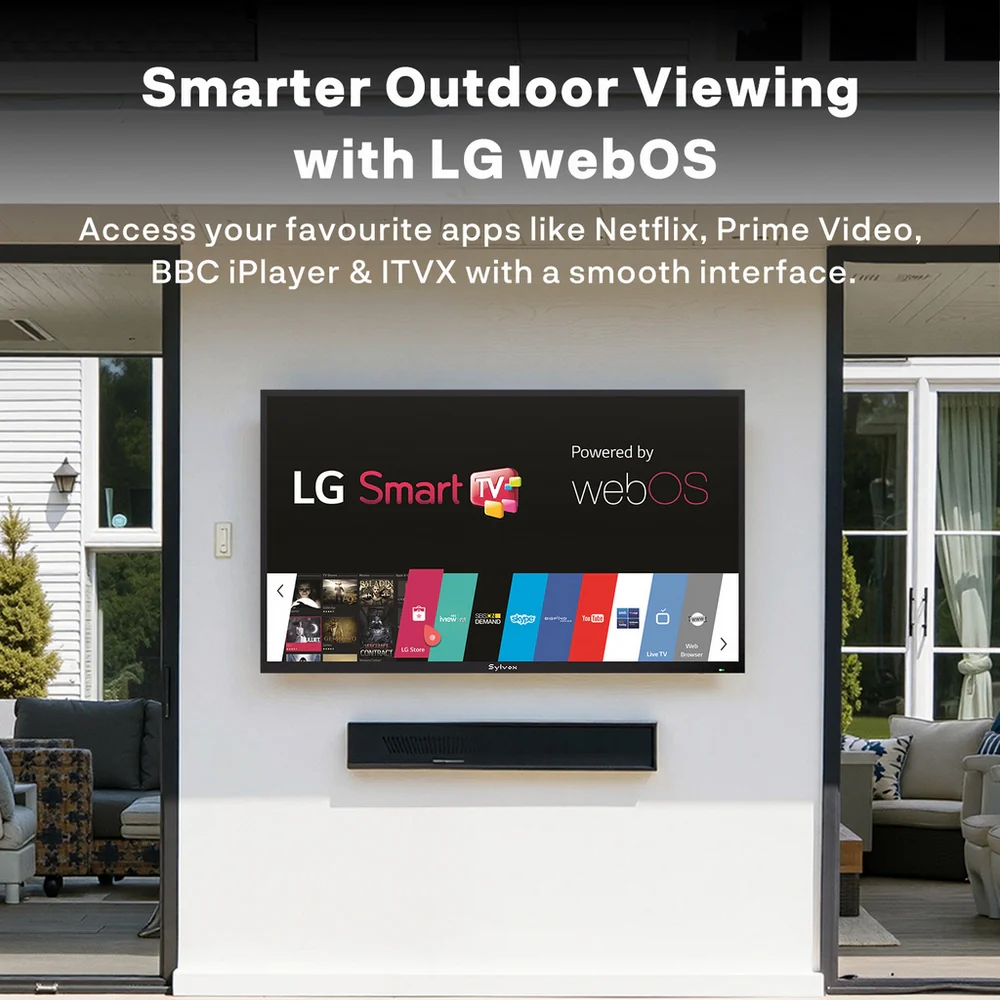 Sylvox OT50B1K4GC 50 Inch 4K Ultra HD LED Partial Sun Outdoor Smart TV - Image 4