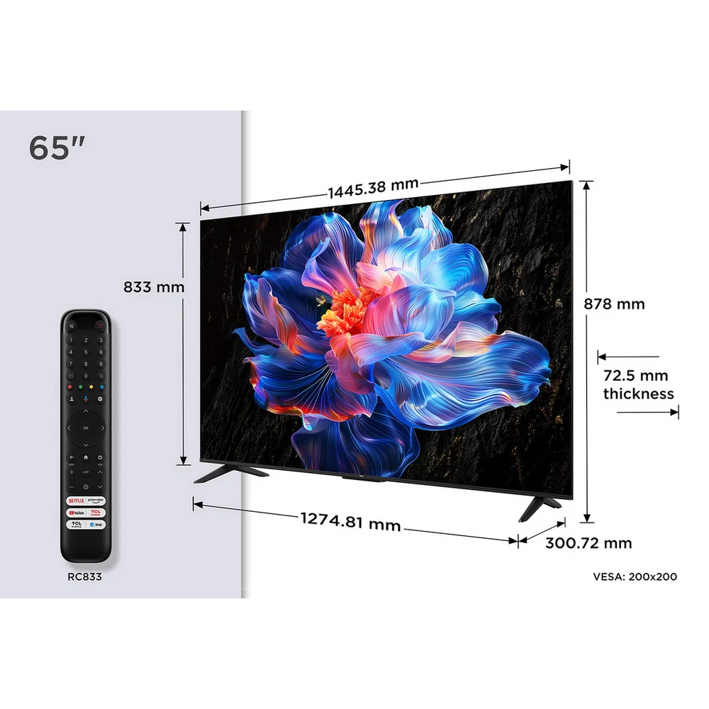 TCL 65V6C-UK 65 Inch V6C 4K Ultra HD HDR Direct LED Smart Google TV - Image 5