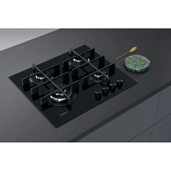 Whirlpool W Collection GOWL 628 NB Gas Hob 4 Burners 60cm Black - Image 4